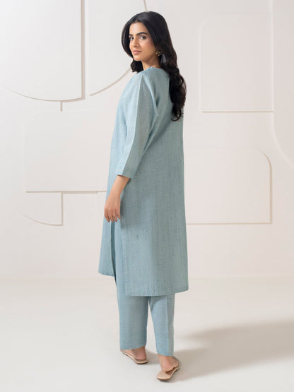 2 Piece Yarn Dyed Suit-Embroidered (Pret)
