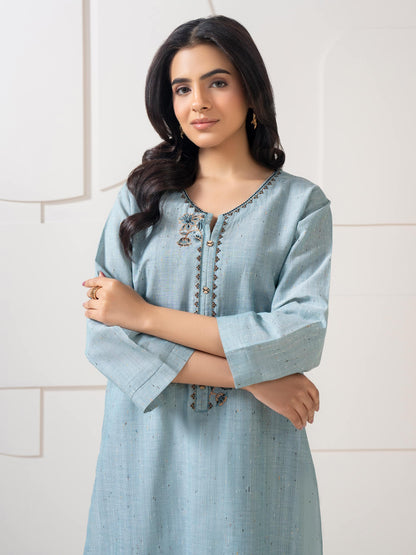 2 Piece Yarn Dyed Suit-Embroidered (Pret)