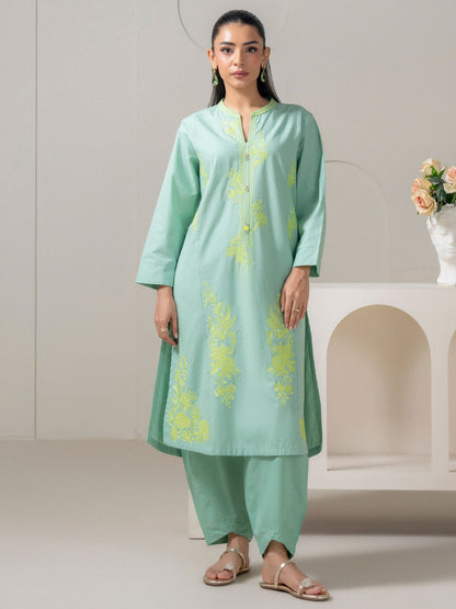 2 Piece Yarn Dyed Suit-Embroidered (Pret)