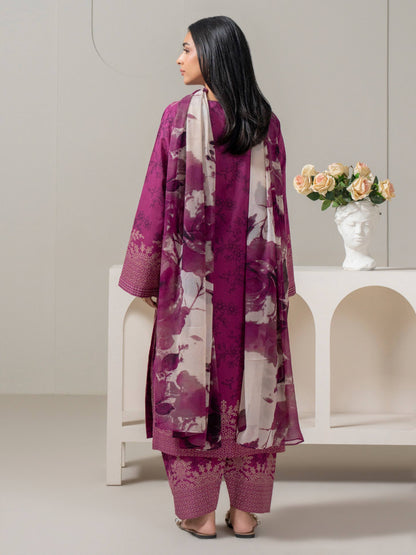 3 Piece Lawn Suit-Paste-Print (Pret)