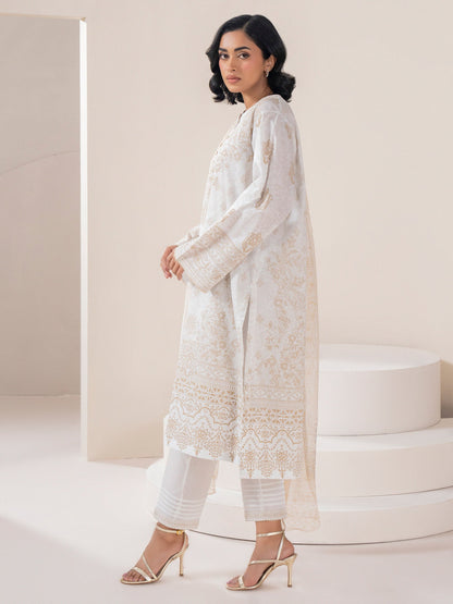 3 Piece Lawn Suit-Paste-Print (Pret)