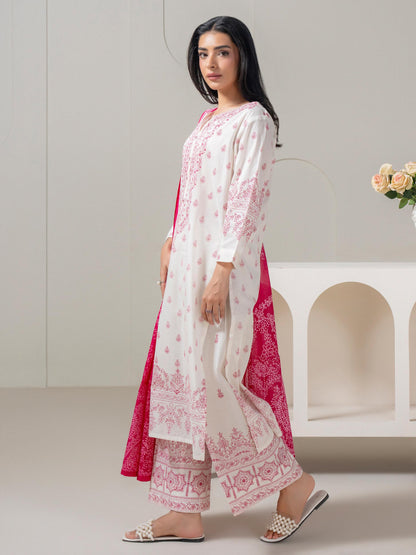 3 Piece Lawn Suit-Paste-Print (Pret)