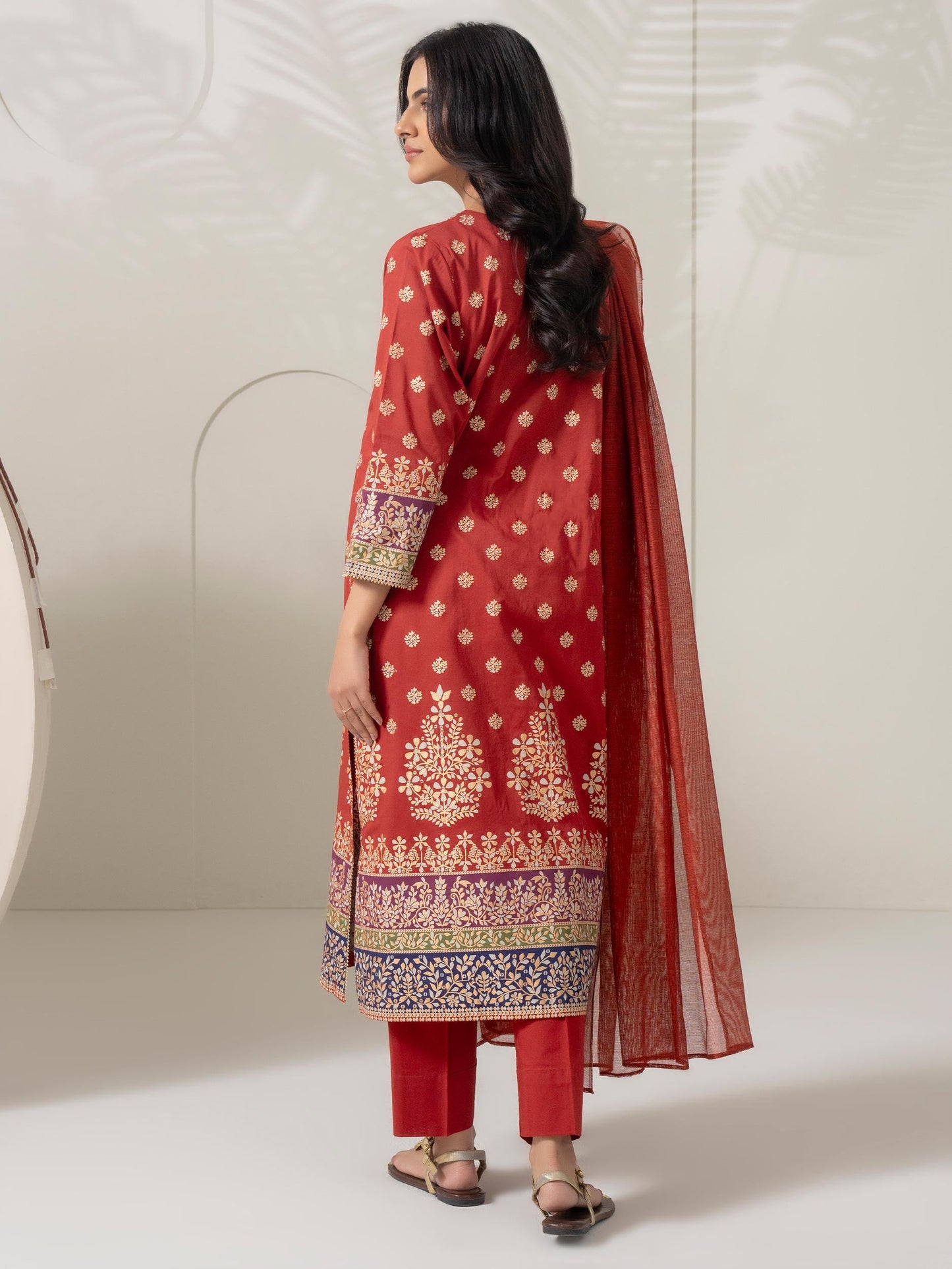 3 Piece Lawn Suit-Paste Print  (Pret)