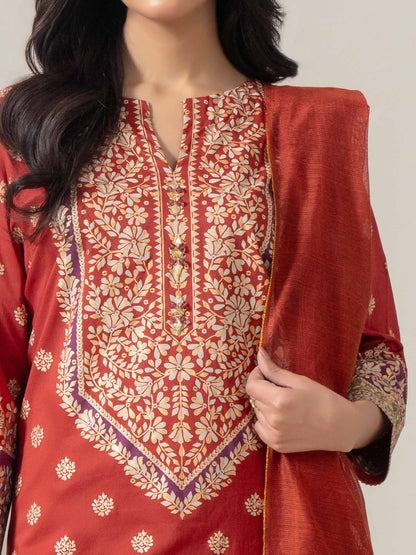 3 Piece Lawn Suit-Paste Print  (Pret)
