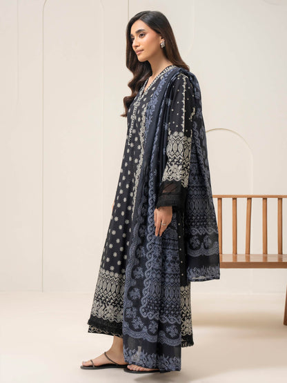 3 Piece Lawn Suit-Paste-Print (Pret)