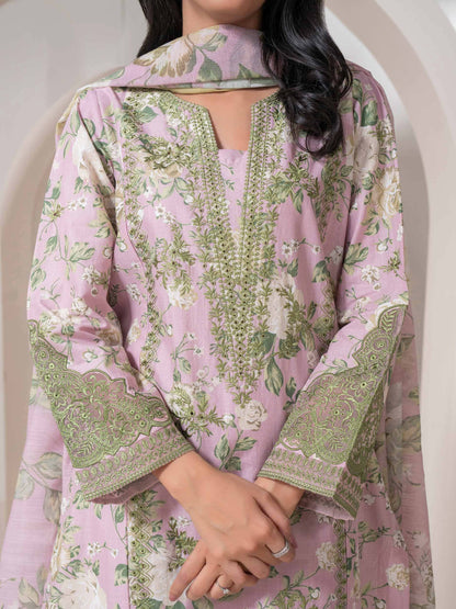 3 Piece Lawn Suit-Embroidered (Pret)