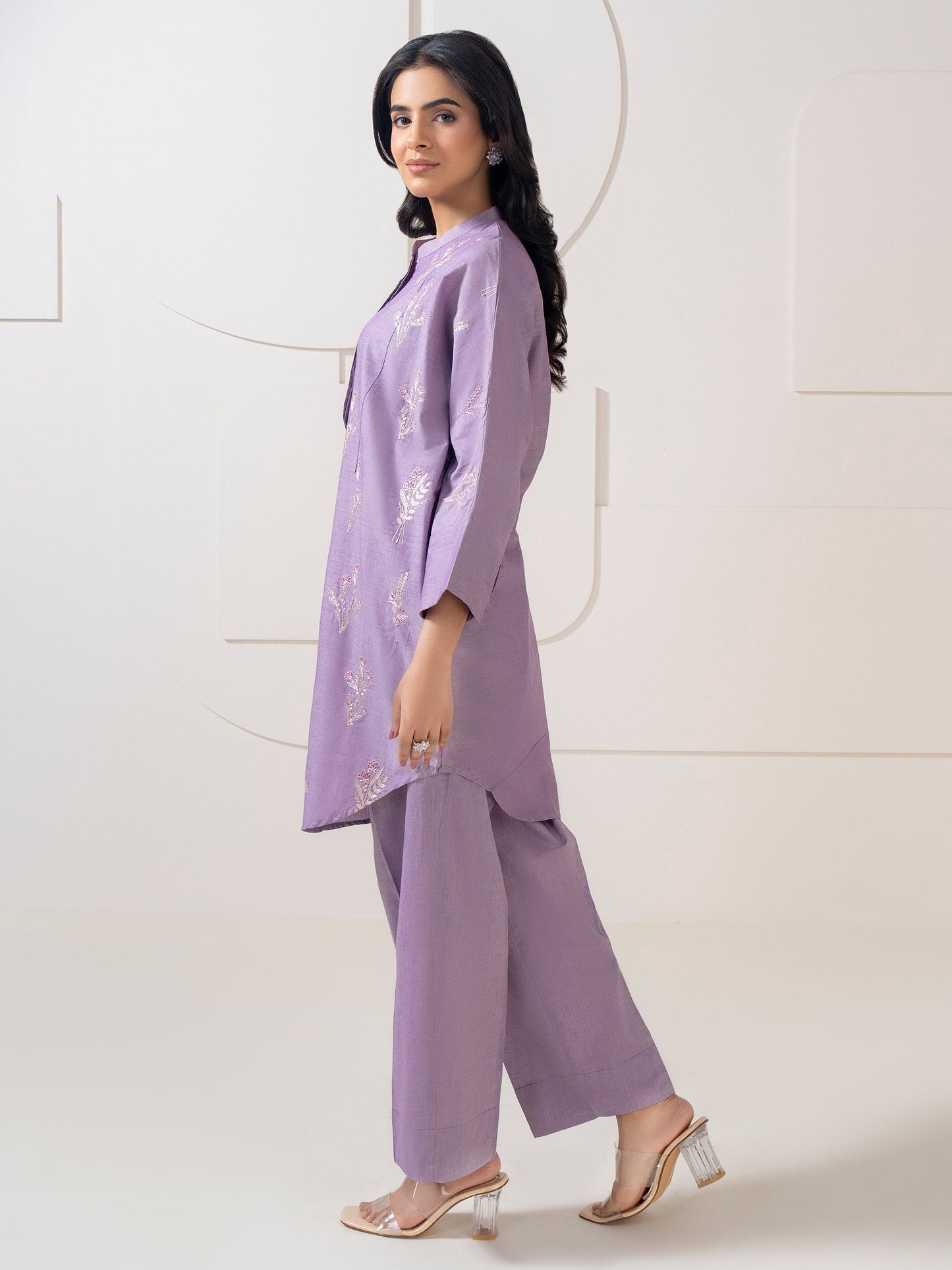 Yarn Dyed Co-Ord Set-Embroidered (Pret)