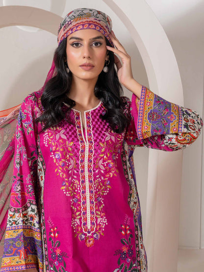 3 Piece Lawn Suit-Embroidered (Pret)