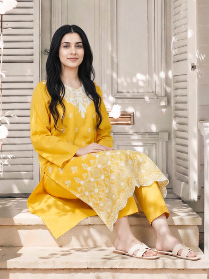 2 Piece Lawn Suit- Embroidered (Pret)  DANIAL