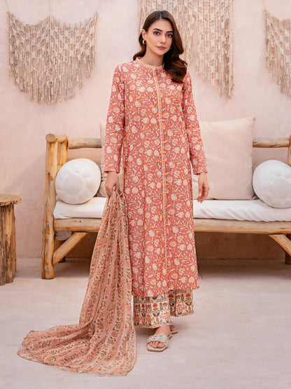 3 Piece Lawn Suit-Printed (Unstitched)