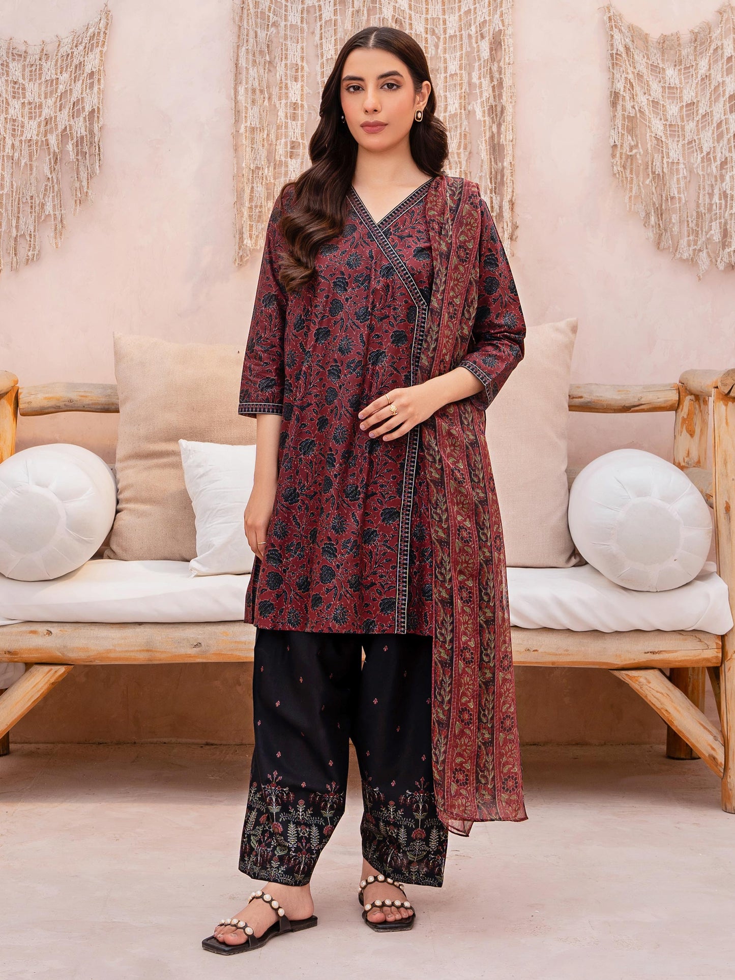 3 Piece Lawn Suit-Printed (Unstitched)