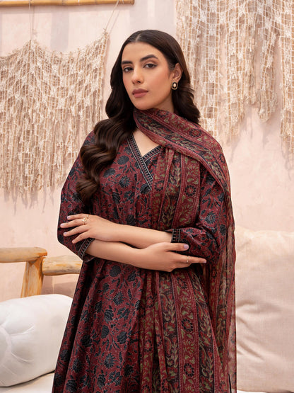 3 Piece Lawn Suit-Printed (Unstitched)