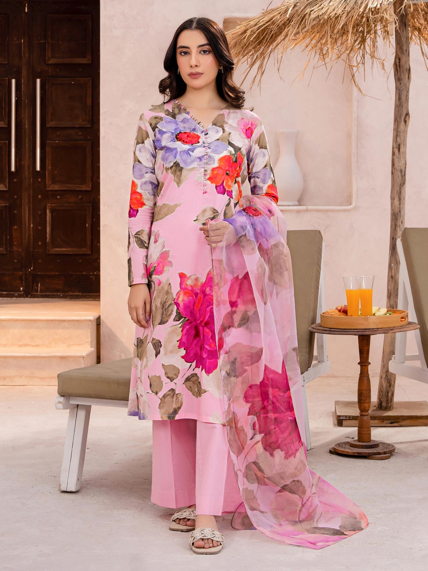 3 Piece Lawn Suit-Printed (Unstitched)