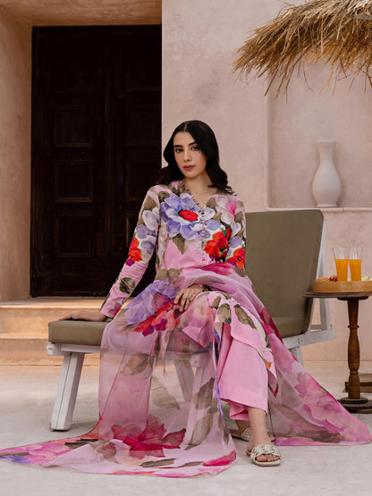 3 Piece Lawn Suit-Printed (Unstitched)