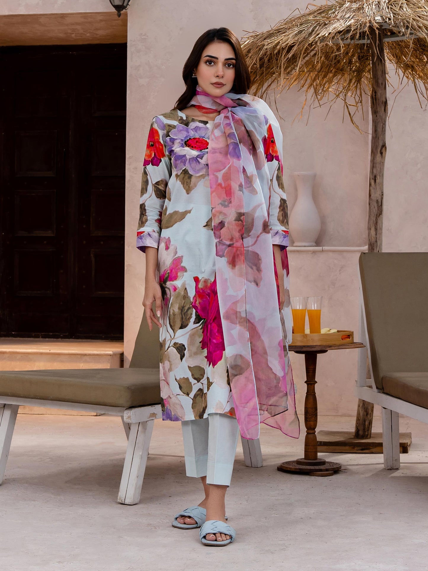 3 Piece Lawn Suit-Printed (Unstitched)