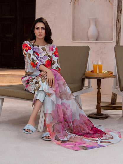 3 Piece Lawn Suit-Printed (Unstitched)
