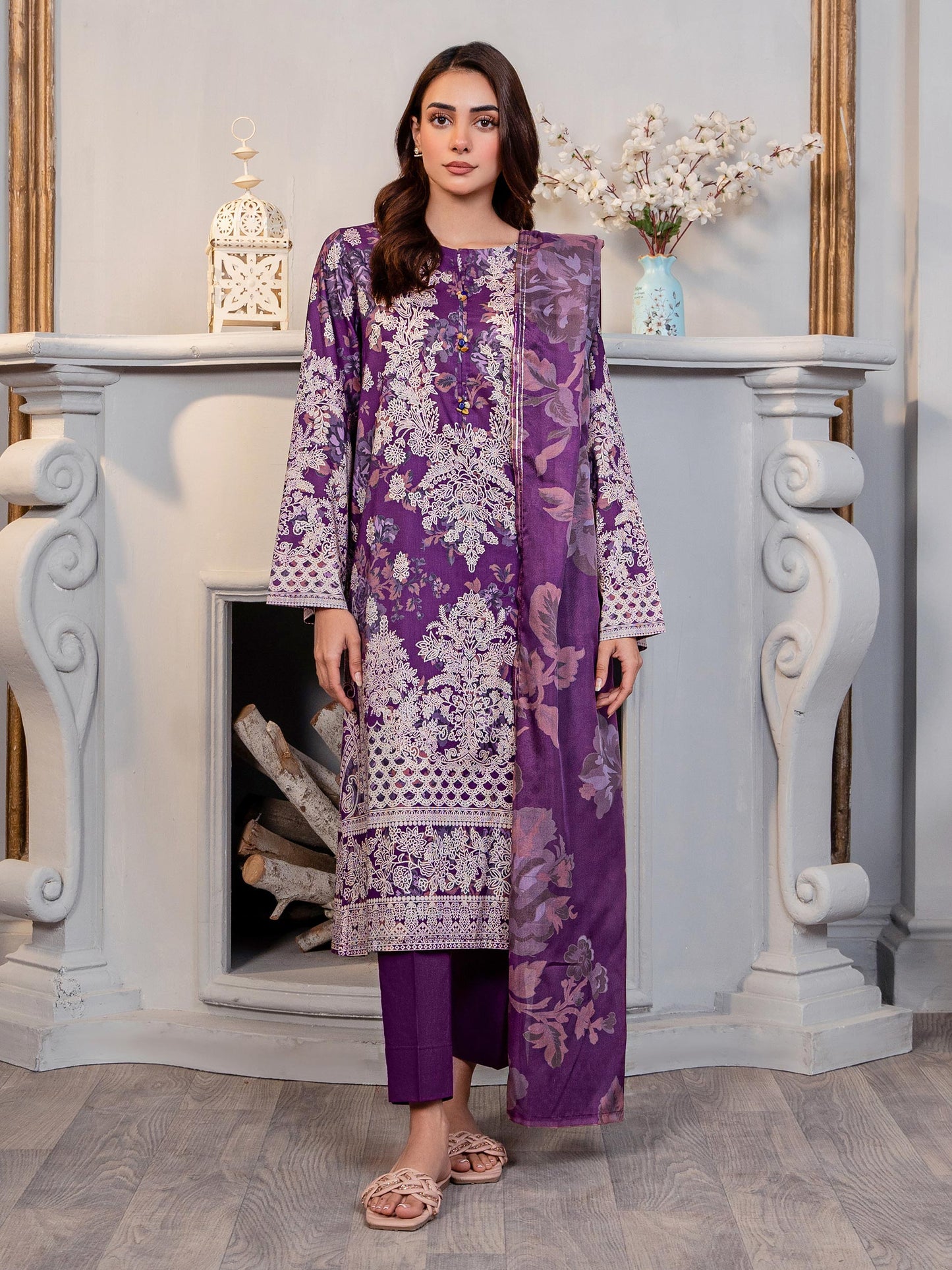 3 Piece Lawn Suit-Printed (Unstitched)