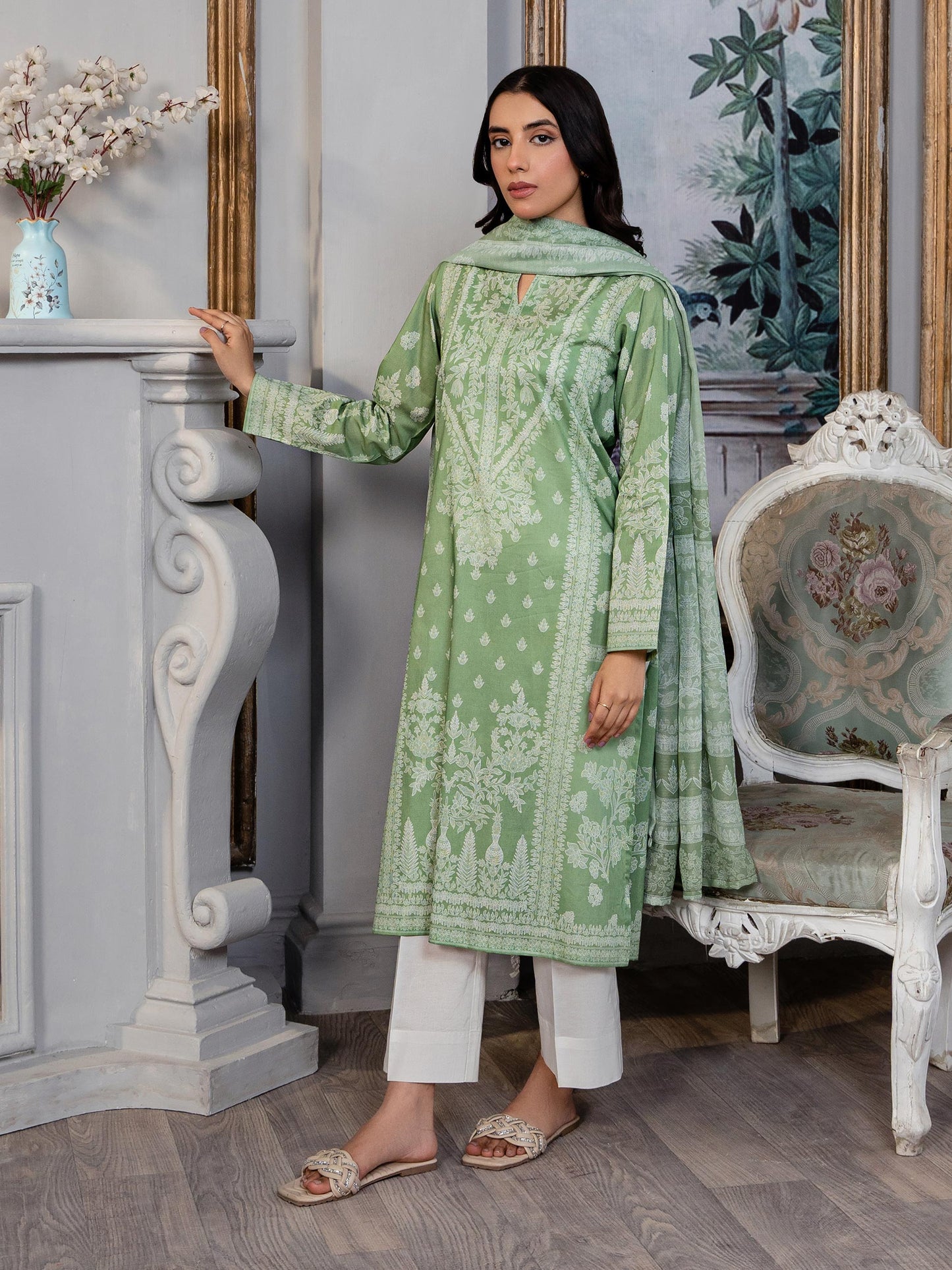 2 Piece Lawn Suit-Paste Print(Unstitched)