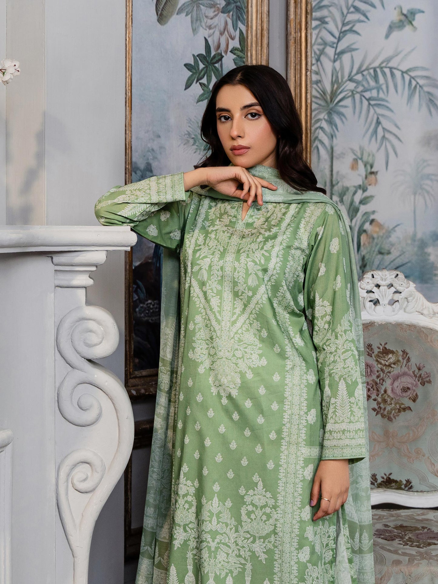 2 Piece Lawn Suit-Paste Print(Unstitched)