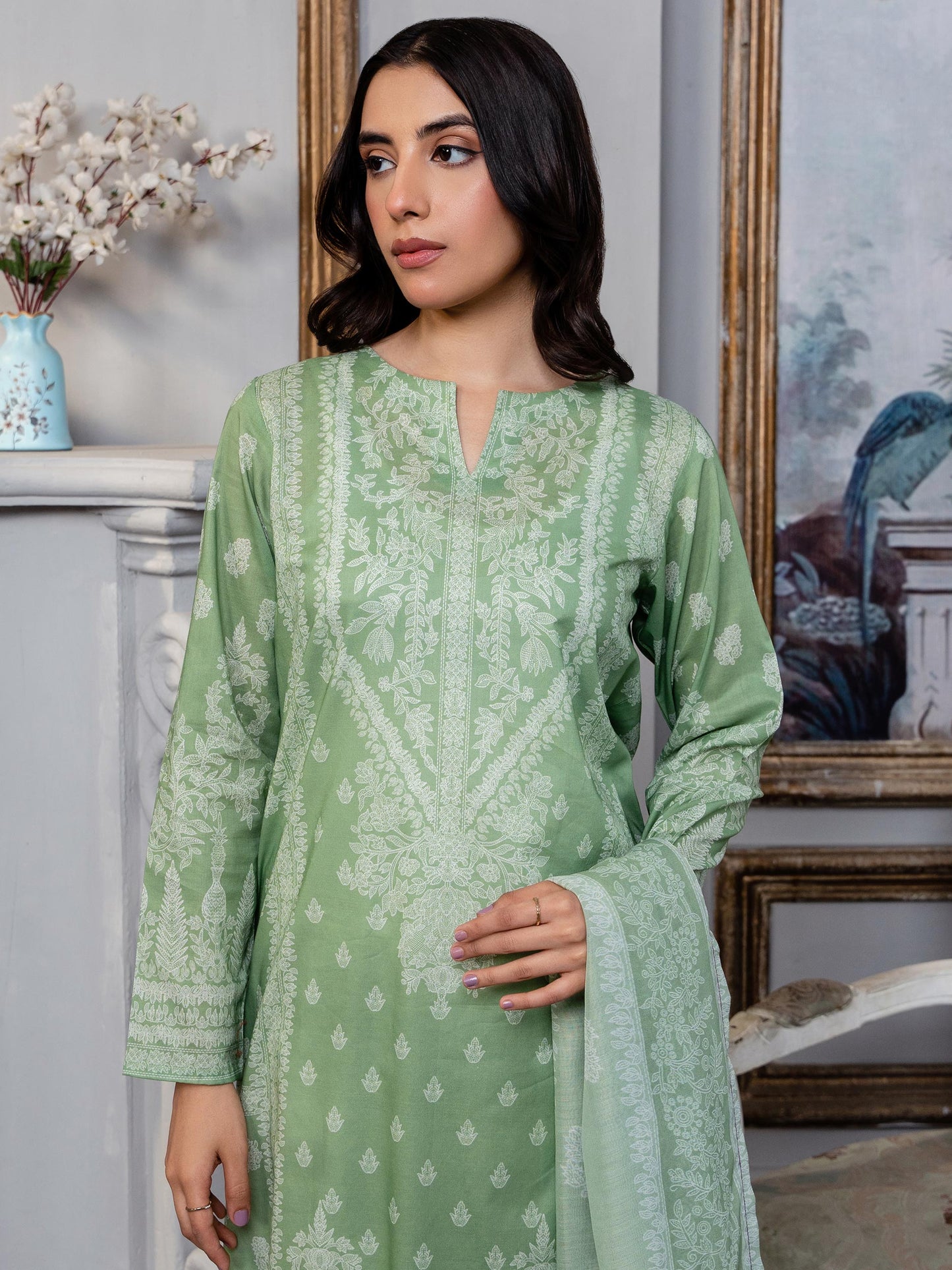 2 Piece Lawn Suit-Paste Print(Unstitched)