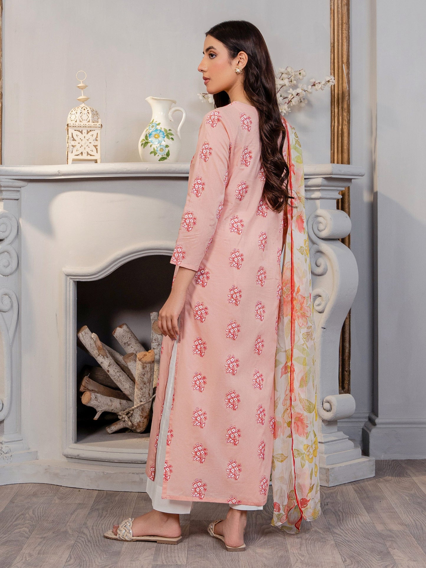2 Piece Lawn Suit-Emboss Print (Unstitched)