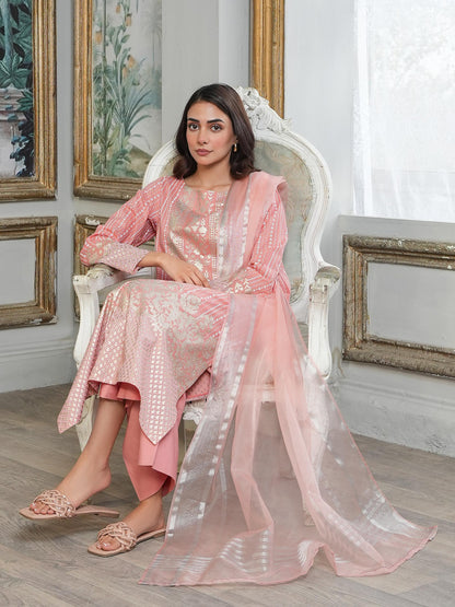 3 Piece Lawn Suit-Paste Print (Unstitched)
