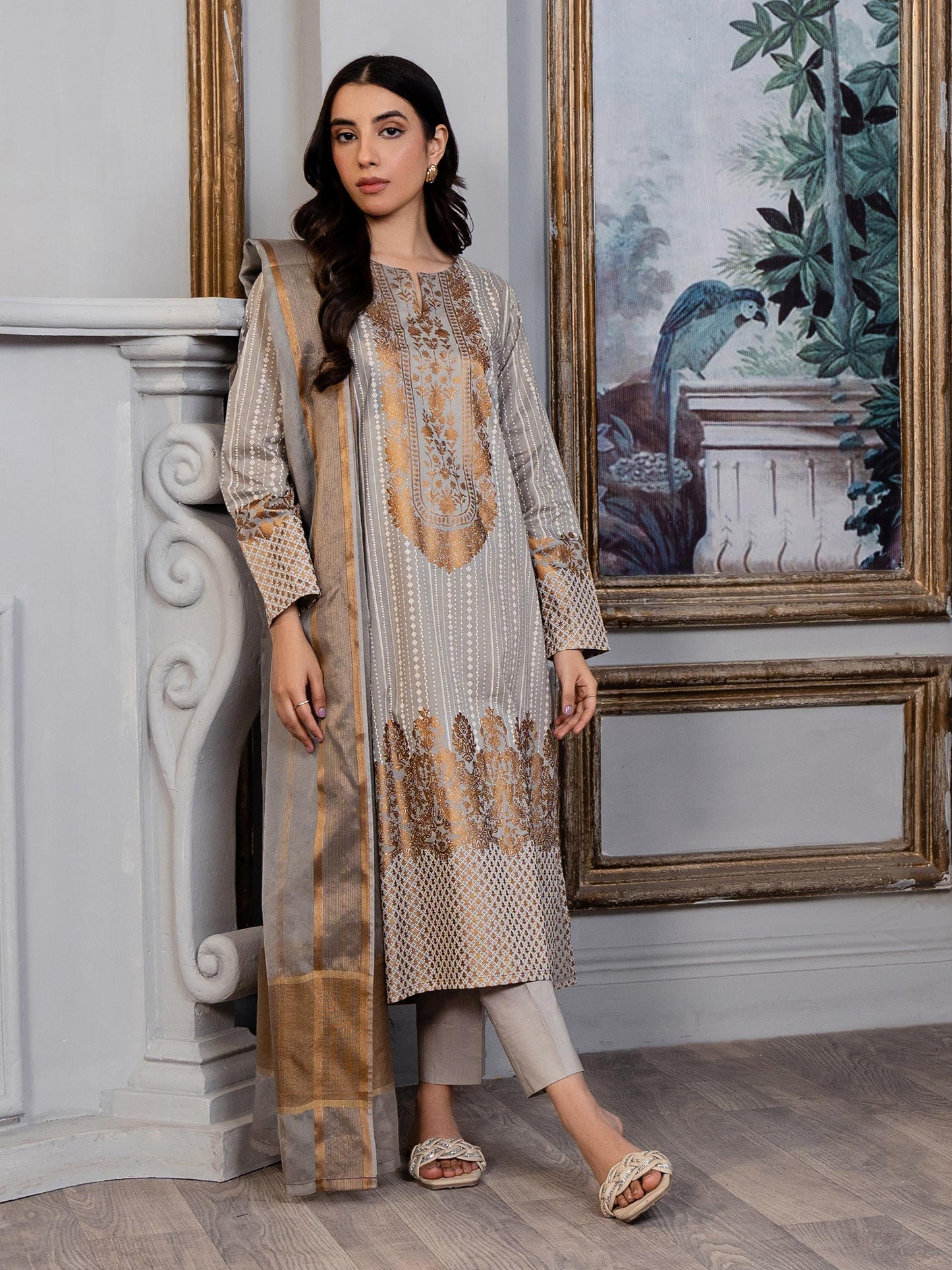 3 Piece Lawn Suit-Paste Print (Unstitched)