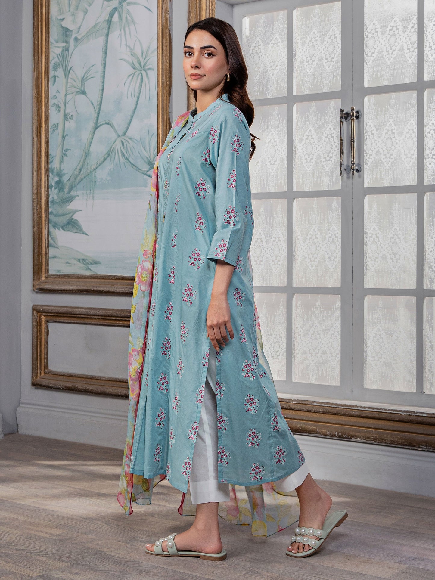 2 Piece Lawn Suit-Emboss Print (Unstitched)