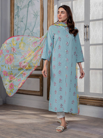 2 Piece Lawn Suit-Emboss Print (Unstitched)