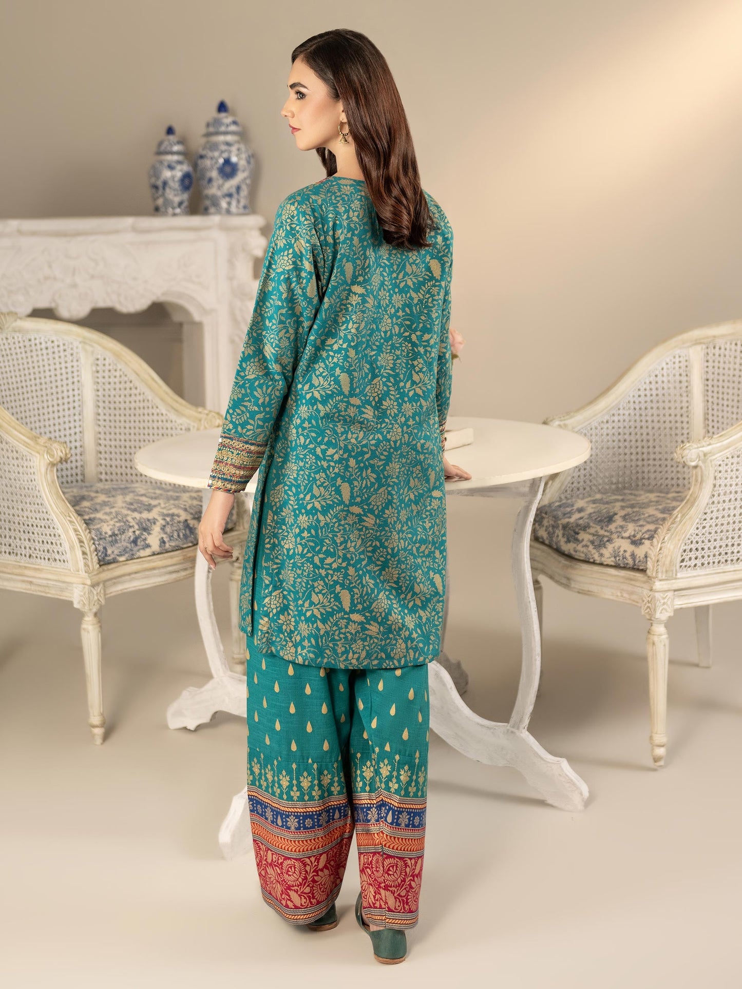 2 Piece Khaddar Suit-Embroidered(Unstitched)