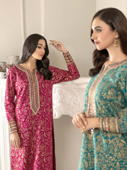 2 Piece Khaddar Suit-Embroidered(Unstitched)