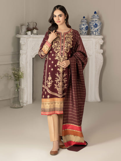 2 Piece Winter Cotton Suit-Embroidered(Unstitched)
