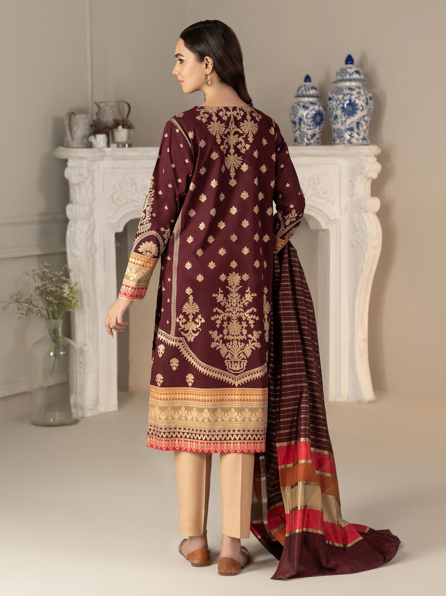 2 Piece Winter Cotton Suit-Embroidered(Unstitched)