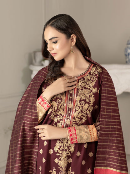 2 Piece Winter Cotton Suit-Embroidered(Unstitched)