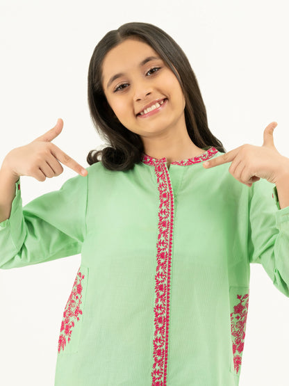 Texture Lawn Shirt-Embroidered (Pret)