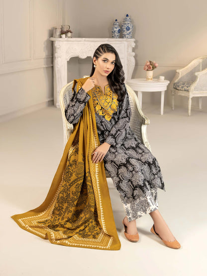 3 Piece Khaddar Suit-Embroidered(Unstitched)