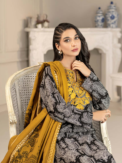 3 Piece Khaddar Suit-Embroidered(Unstitched)