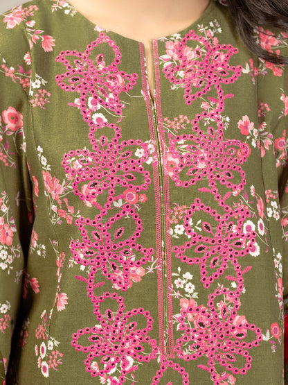 3 Piece Khaddar Suit-Embroidered(Unstitched)