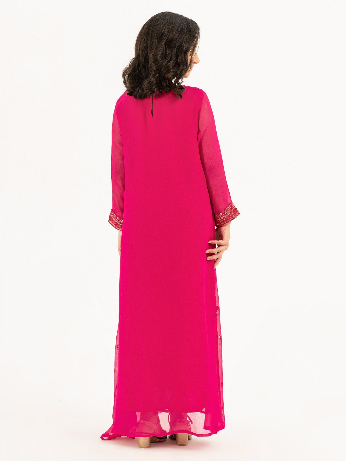 Chiffon Shirt-Embroidered (Pret)