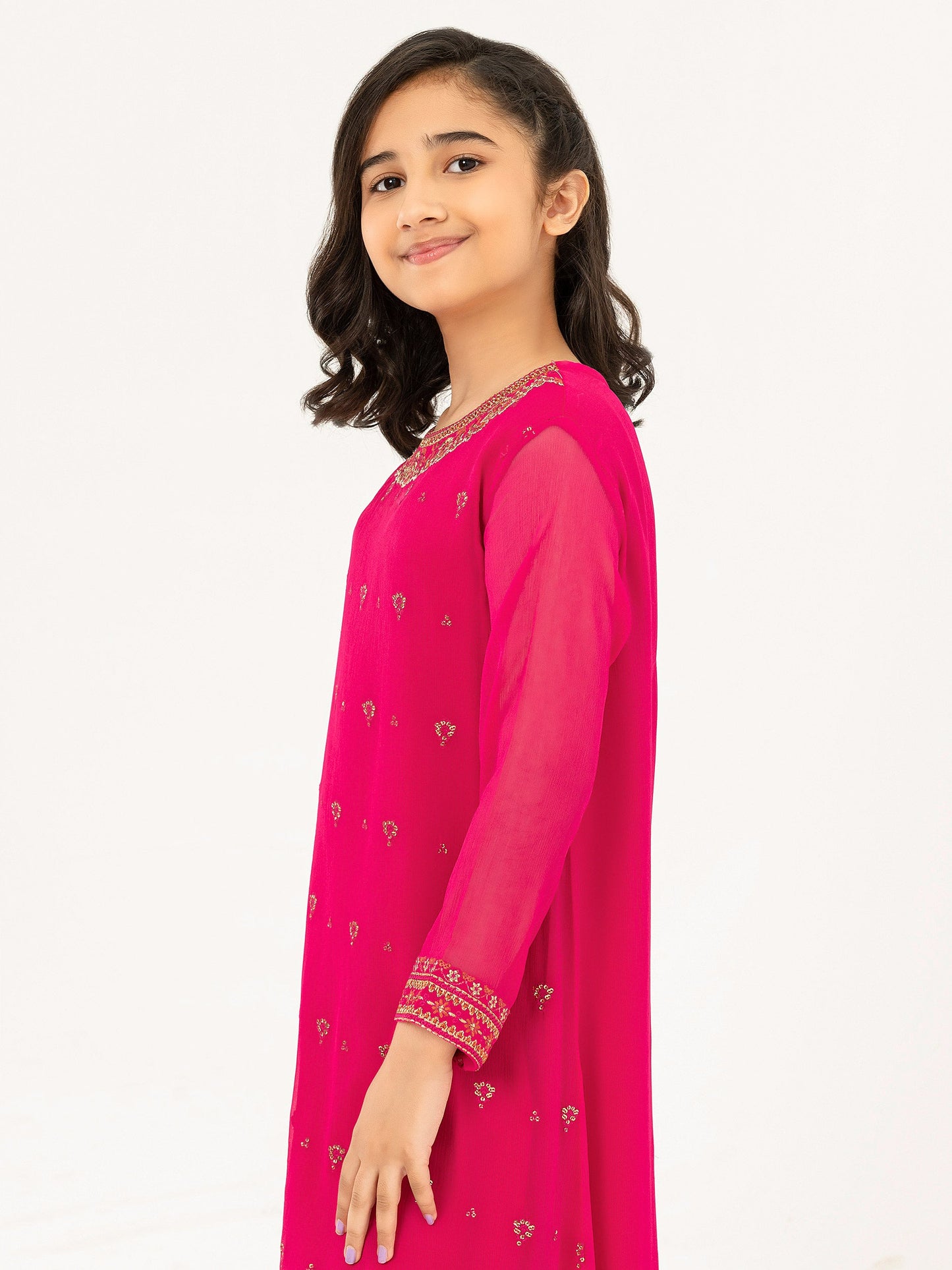 Chiffon Shirt-Embroidered (Pret)