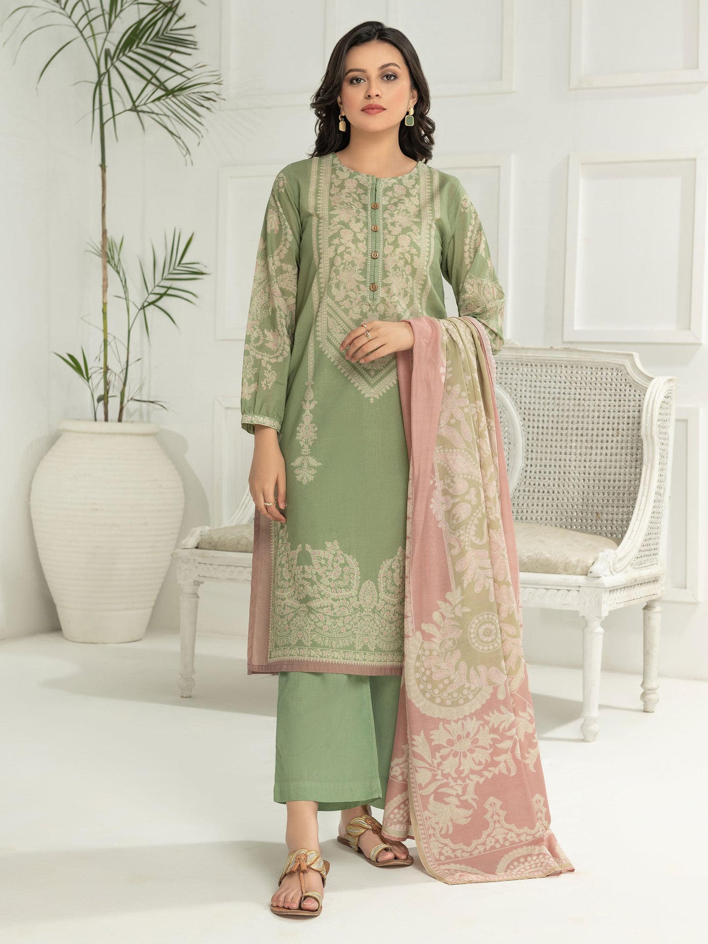 3 Piece Lawn Suit-Printed (Unstitched)