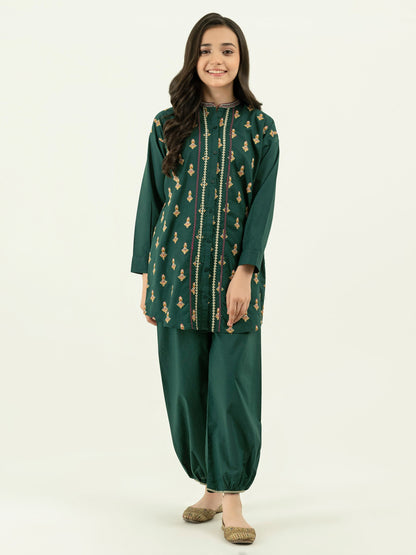 2 Piece Cambric Suit-Embroidered (Pret)