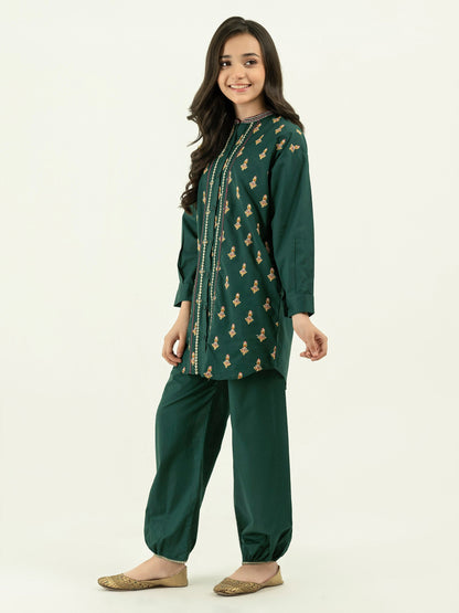2 Piece Cambric Suit-Embroidered (Pret)