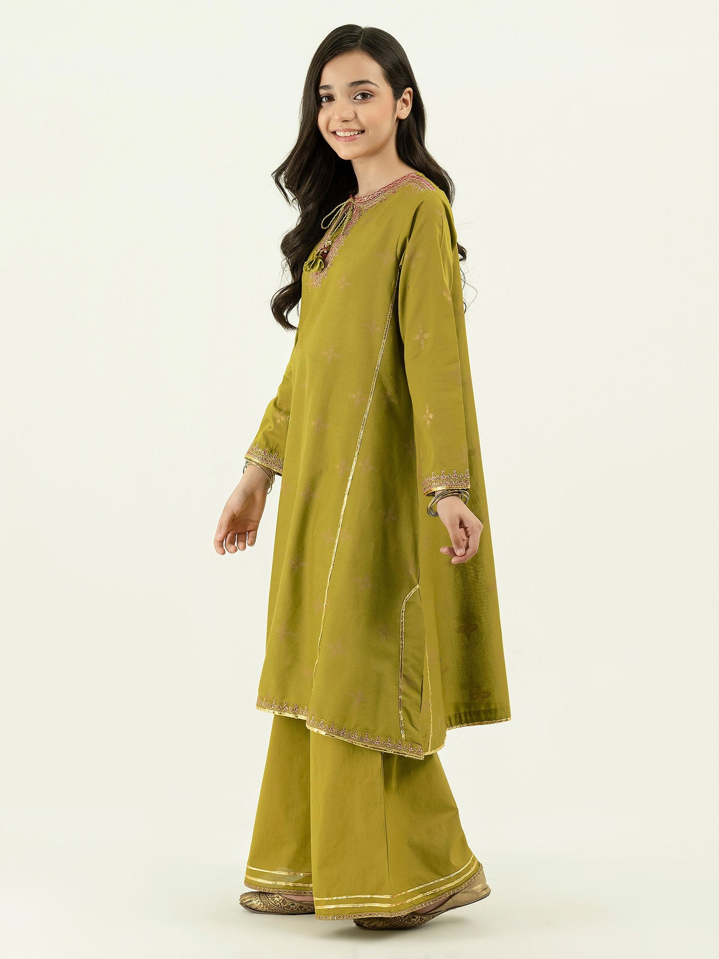 2 Piece Jacquard Suit-Embellished (Pret)