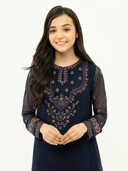 2 Piece Chiffon Suit-Embroidered (Pret)