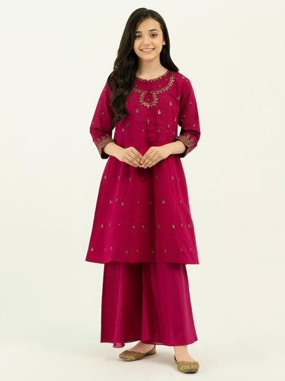 2 Piece Net Suit-Embellished (Pret)