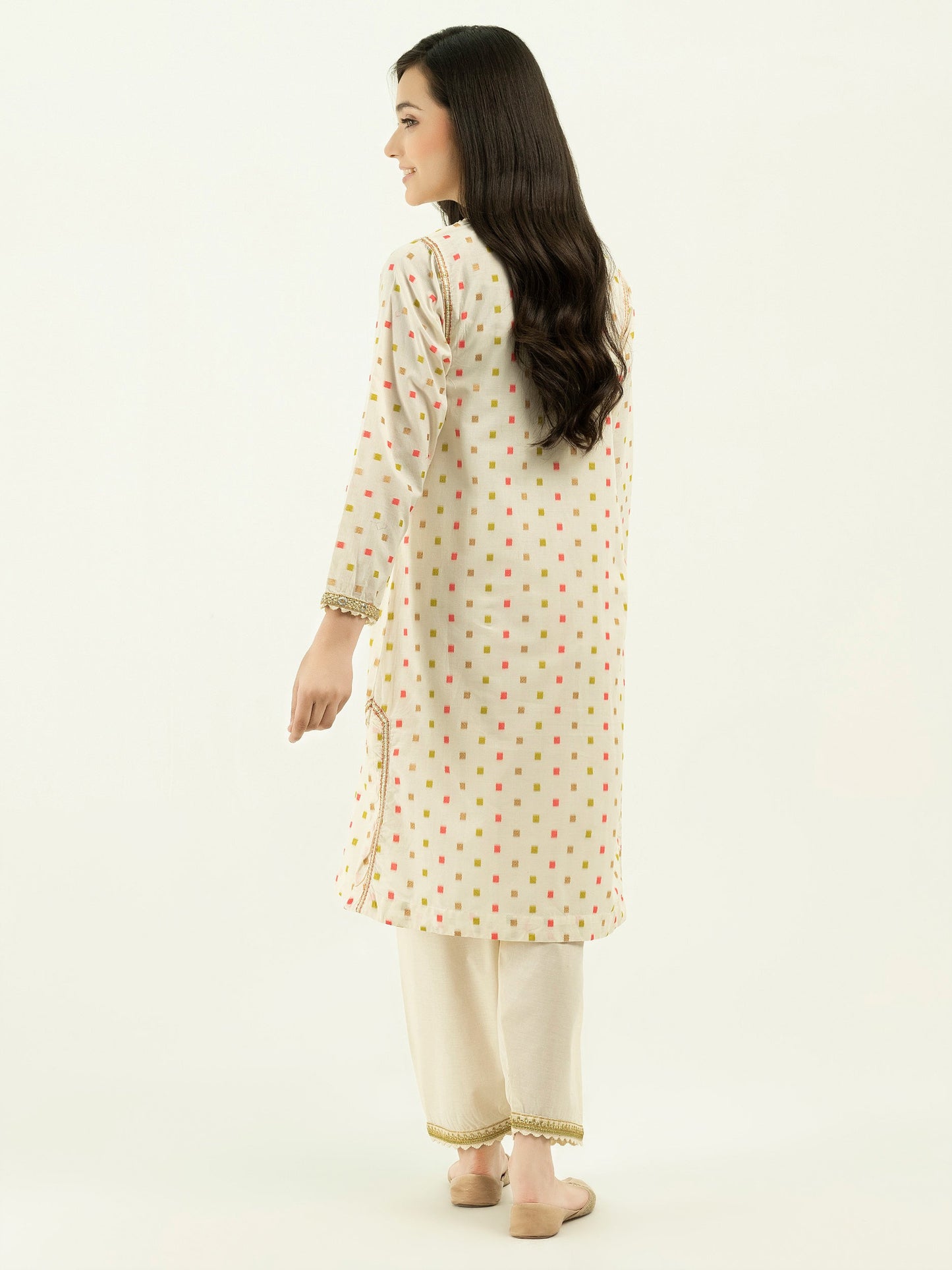 2 Piece Jacquard Suit-Embroidered (Pret)