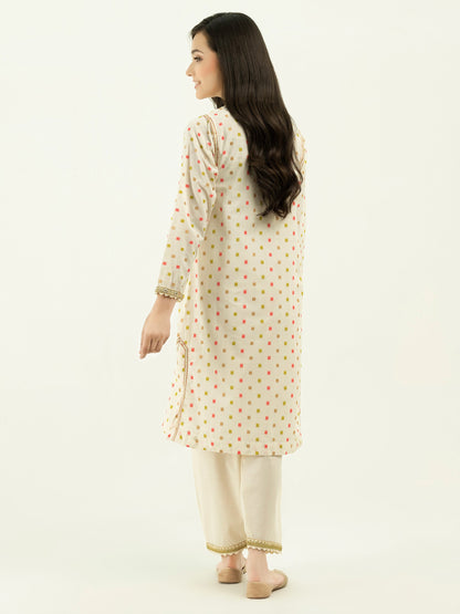 2 Piece Jacquard Suit-Embroidered (Pret)