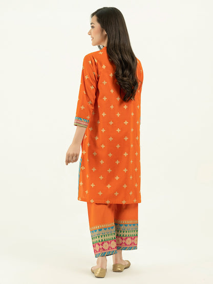 2 Piece Lawn Suit-Gold Paste Print (Pret)