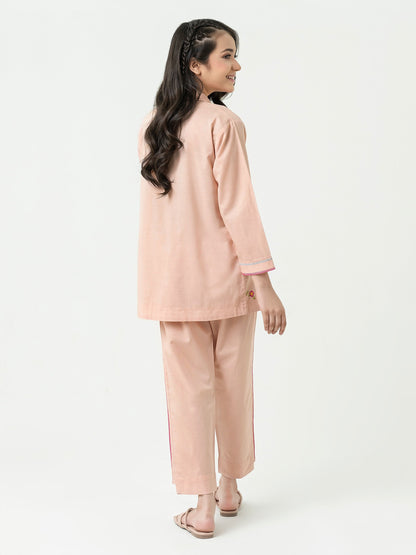 2 Piece Cambric Suit-Embroidered (Pret)
